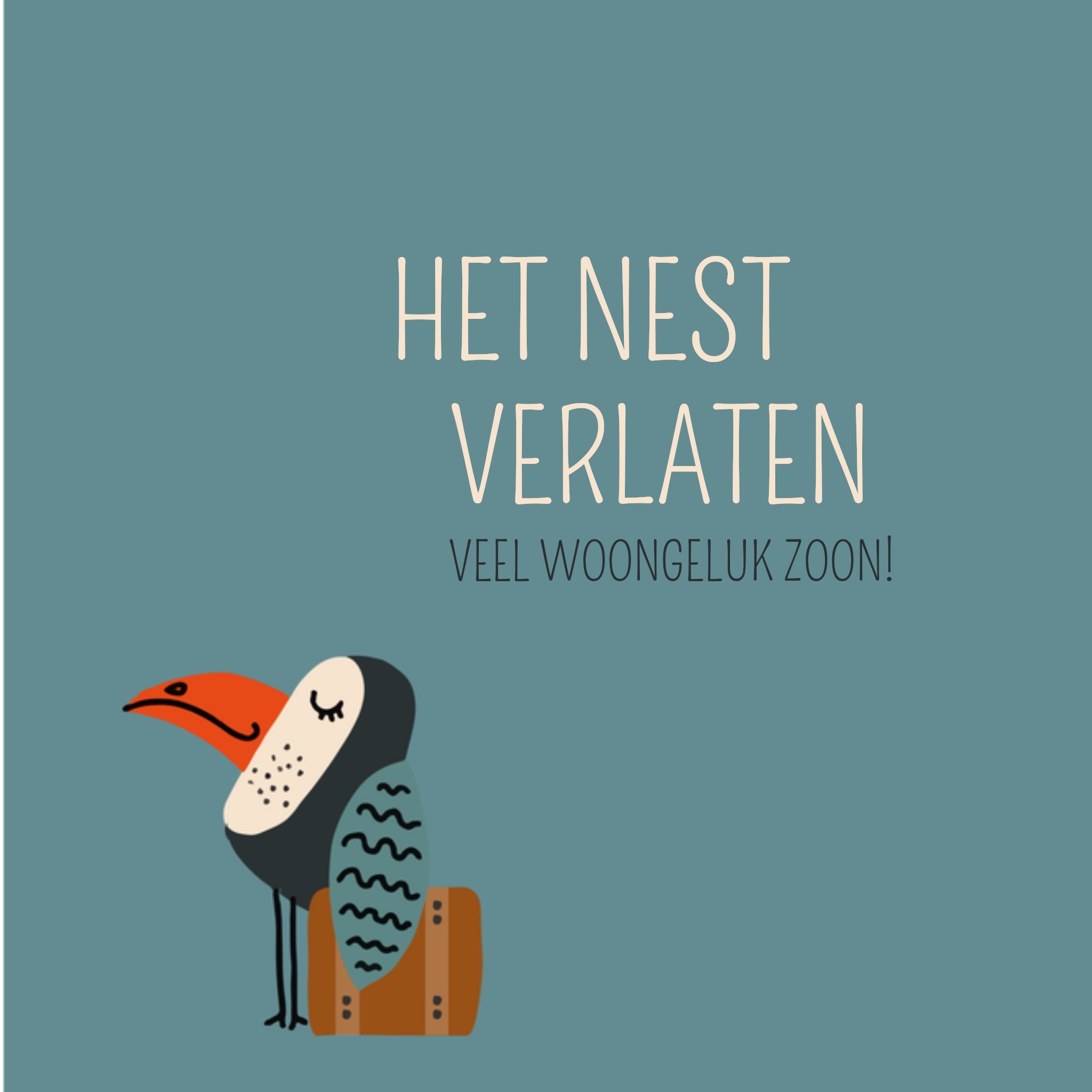 Greetz Verhuiskaart Zoon Vierkant