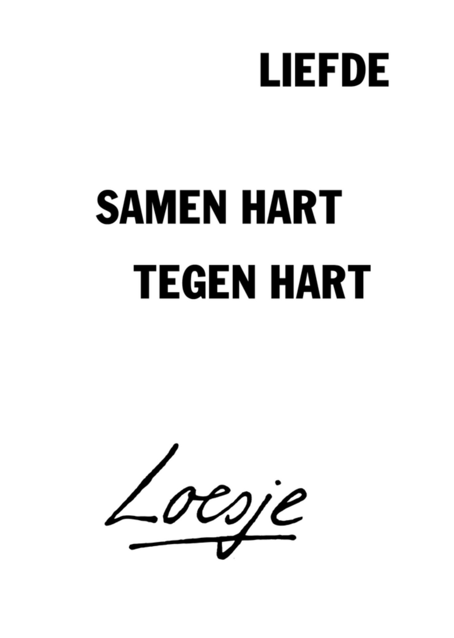 Huwelijkskaart liefde Kaart Loesje