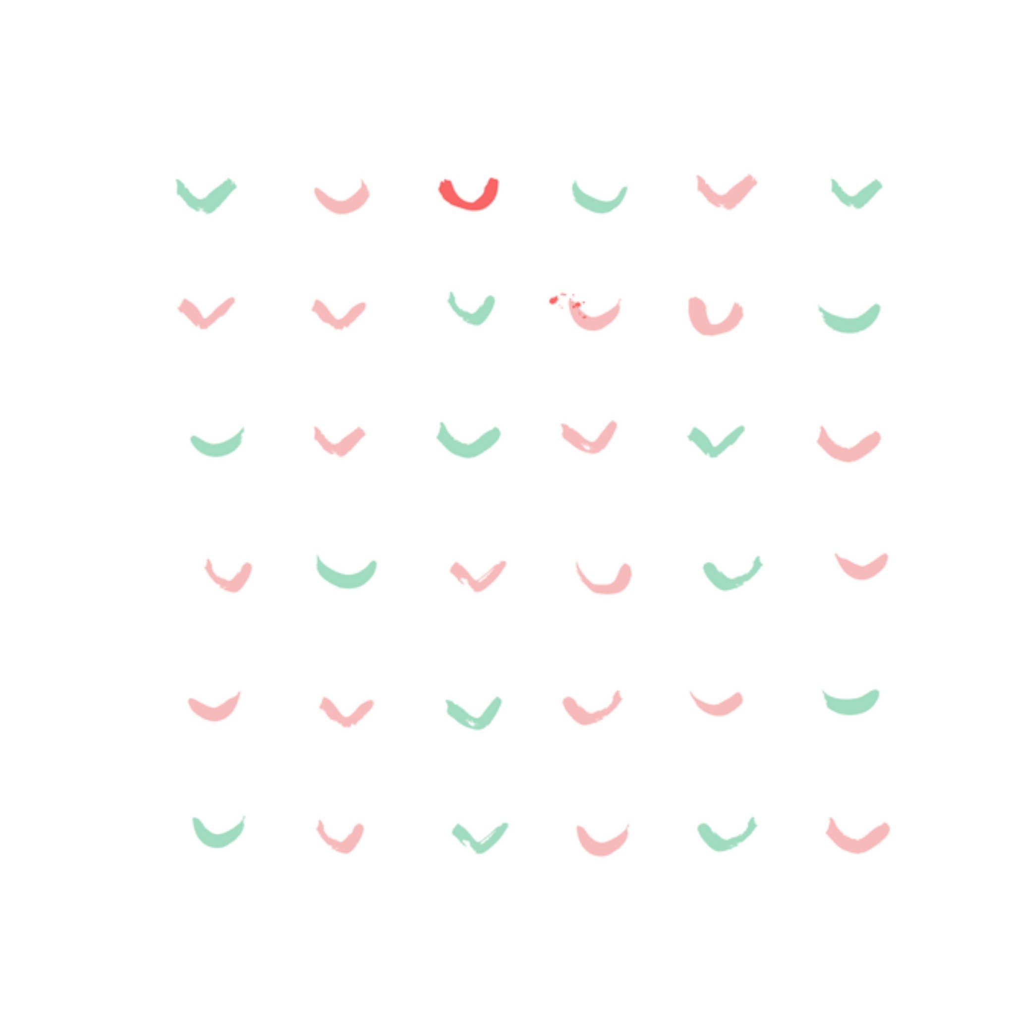 Kitchen of Smiles Zomaar kaart roze groen Vierkant