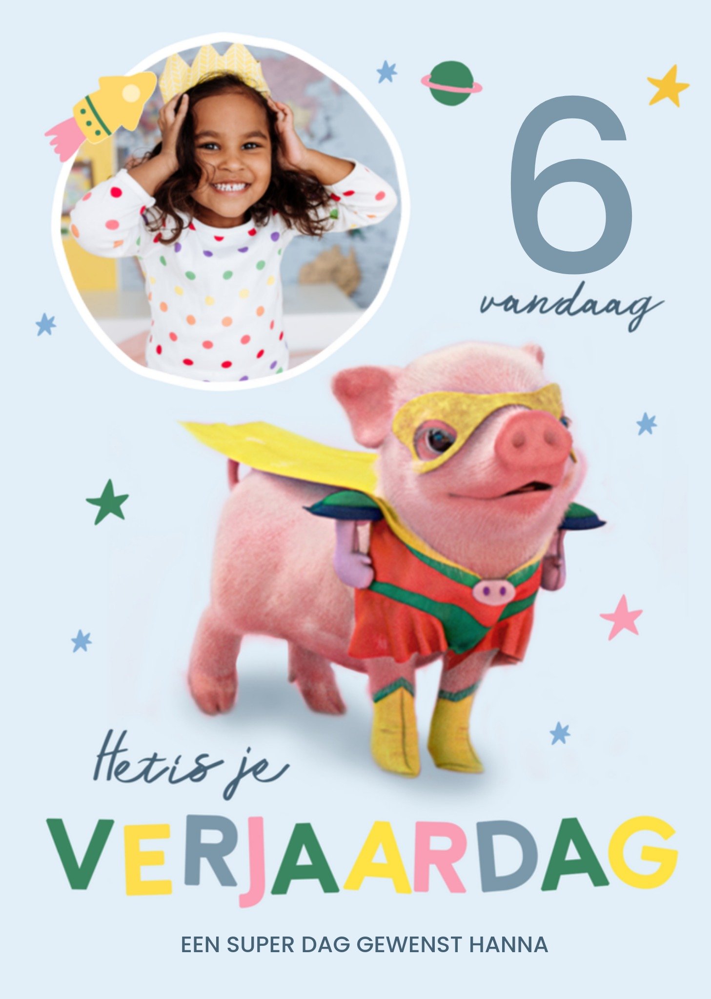 Verjaardag Varken Meisje Greetz