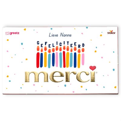 Merci | Gefeliciteerd met eigen naam | 400gr