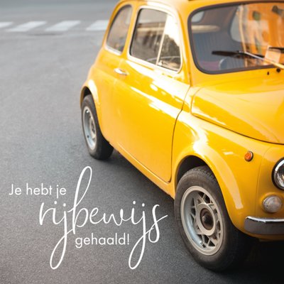 Paperclip | Geslaagdkaart | Rijbewijs | Fotografie | Gele auto