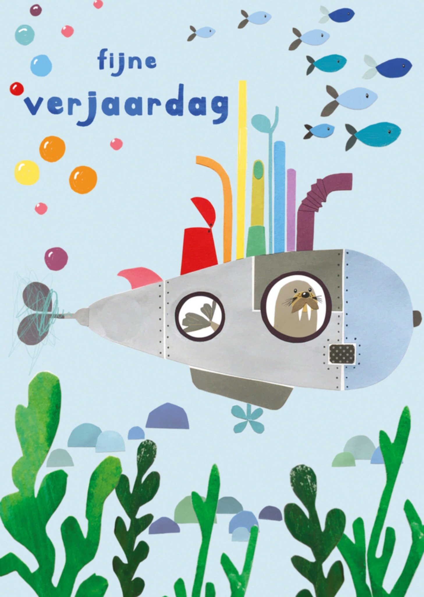 Abacus Verjaardagskaart duikboot Kaart Abacus Cards