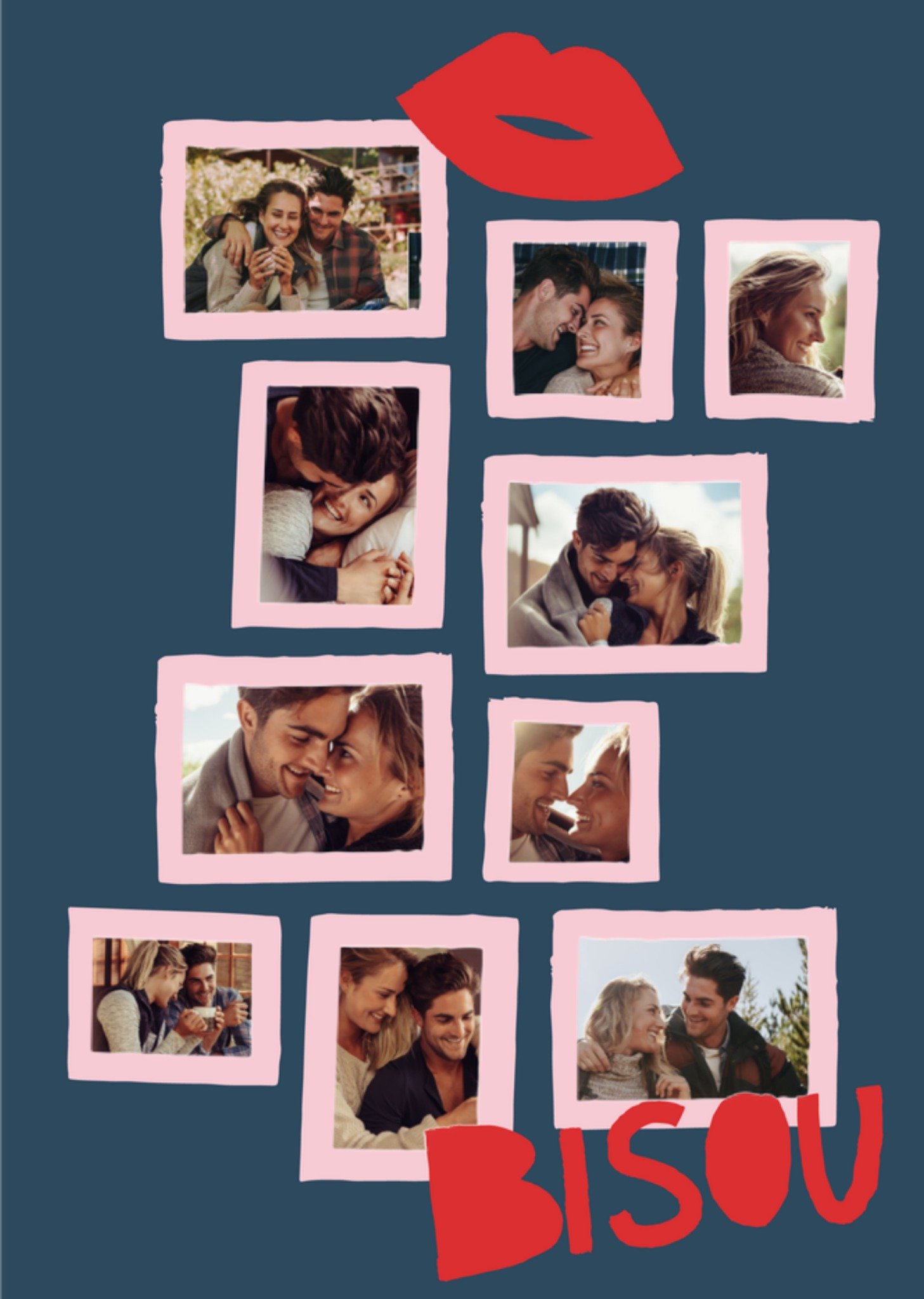 Valentijnskaart kaart Bisou Greetz