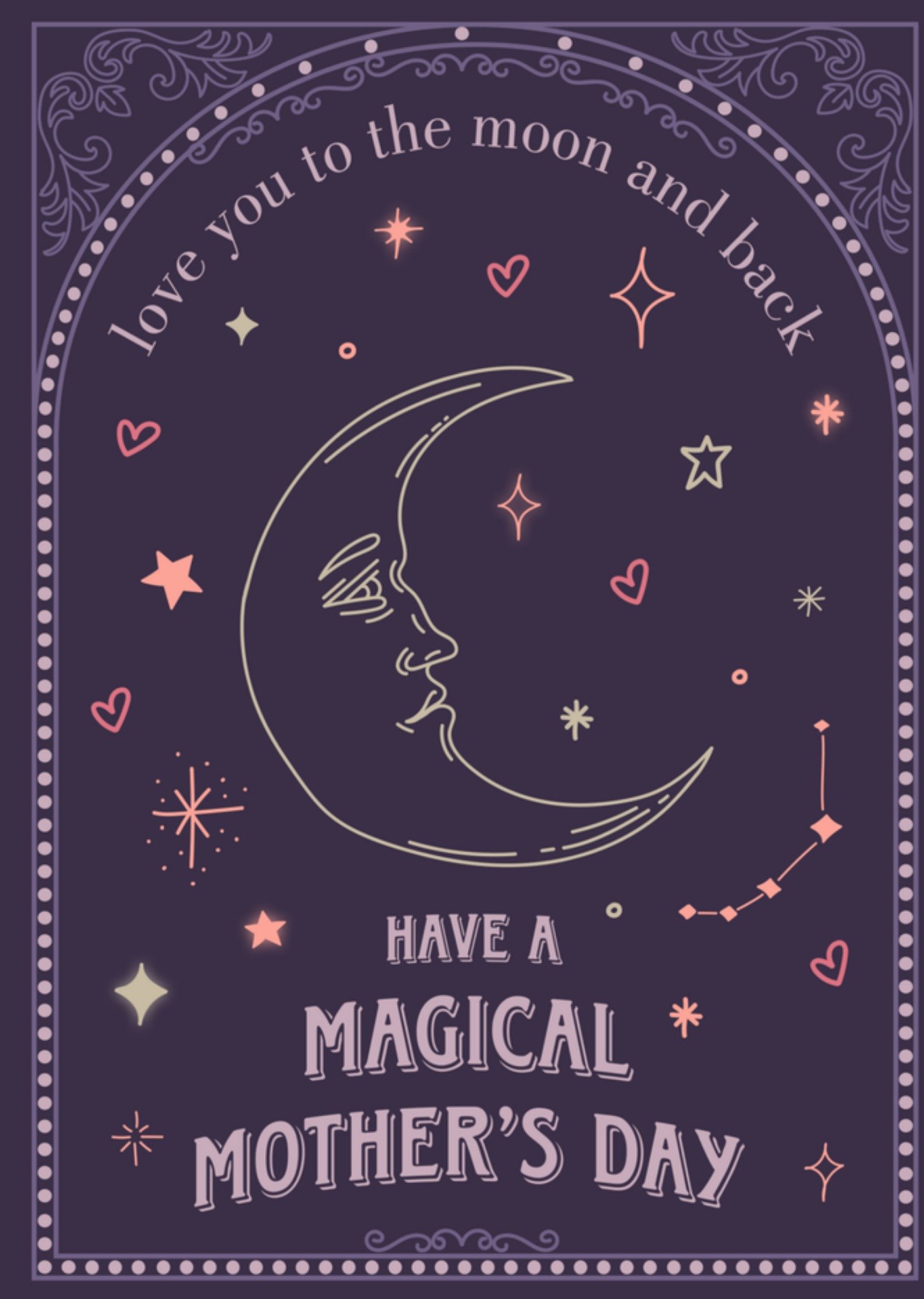 Moederdagkaart maan Kaart Greetz