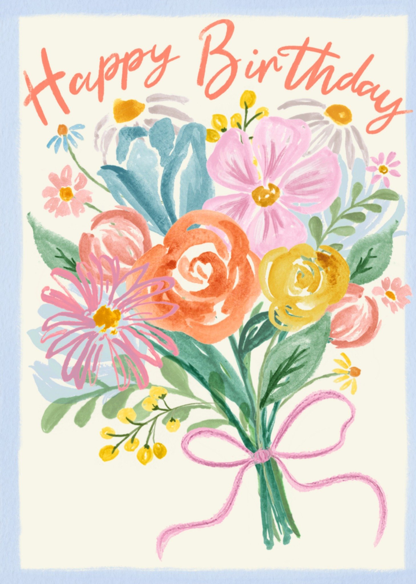 Verjaardagskaart Floral Happy Birthday Kaart Greetz