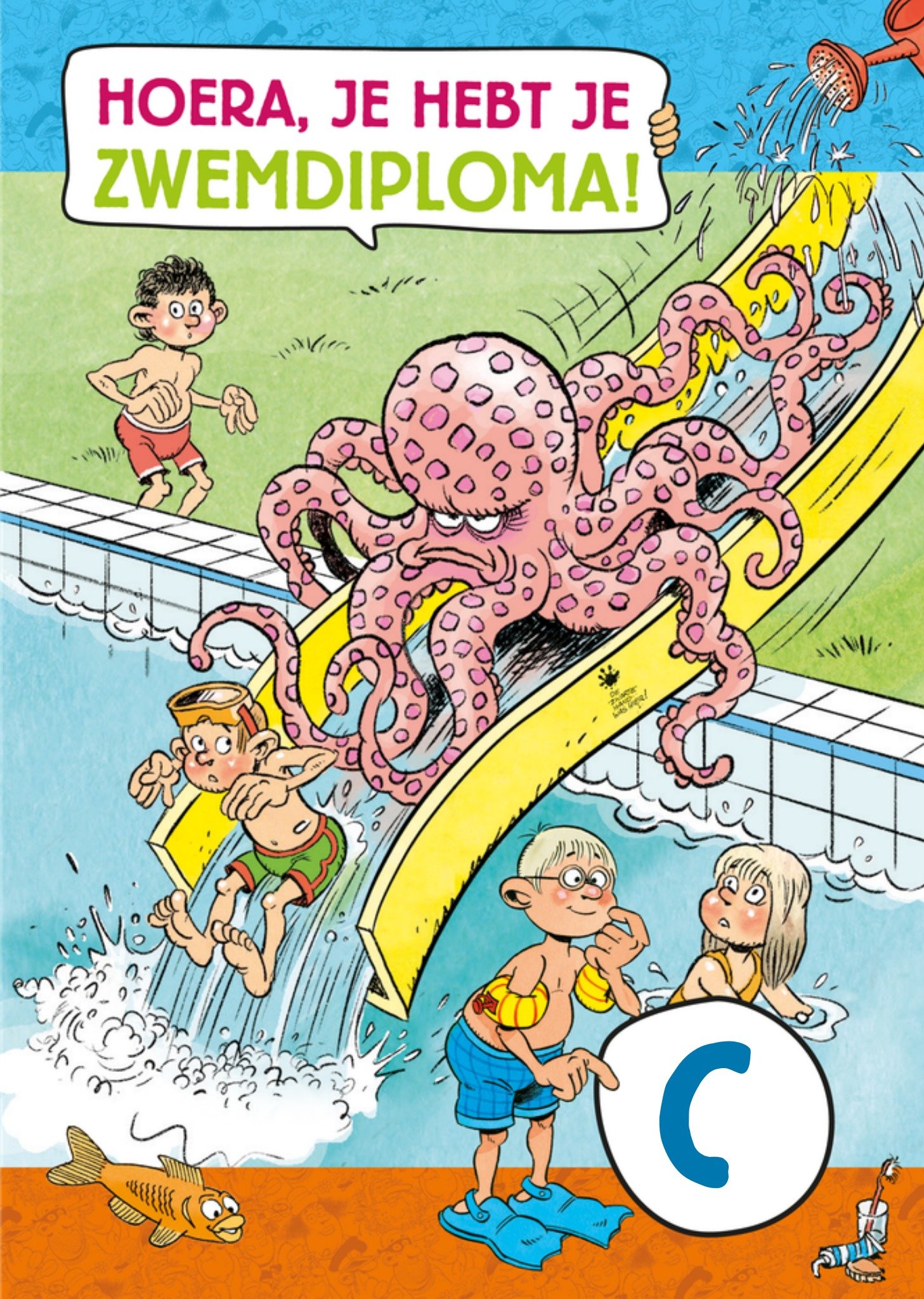 Jan van Haasteren Junior | Zwemdiploma kaart | Octopus | C | Standard Card