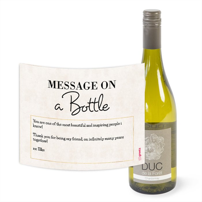 Duc de la Foret | Chardonnay | Message met eigen tekst | 750 ml