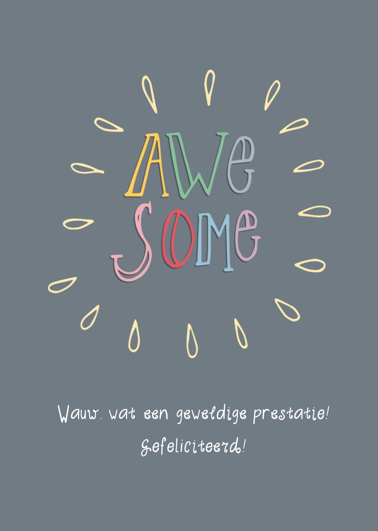 Gefeliciteerd kaart presentatie Kaart Funny Side Up