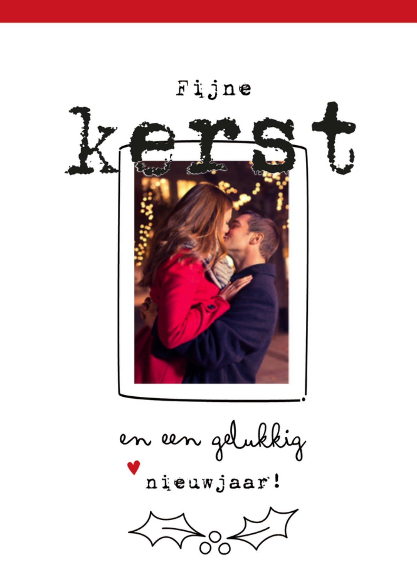 Kerstkaart fotokaart Paperclip