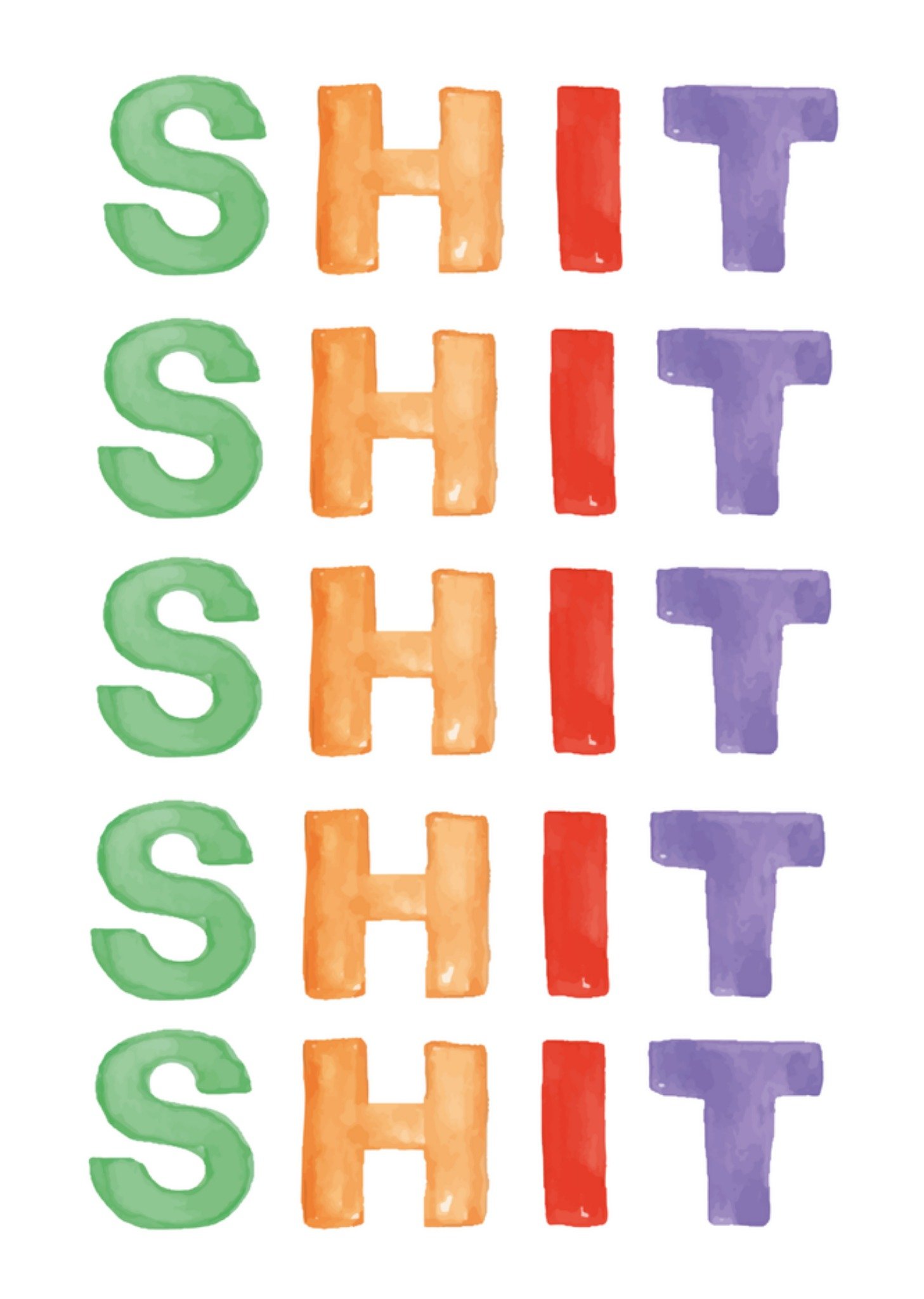 Gezakt Shit Kaart Greetz