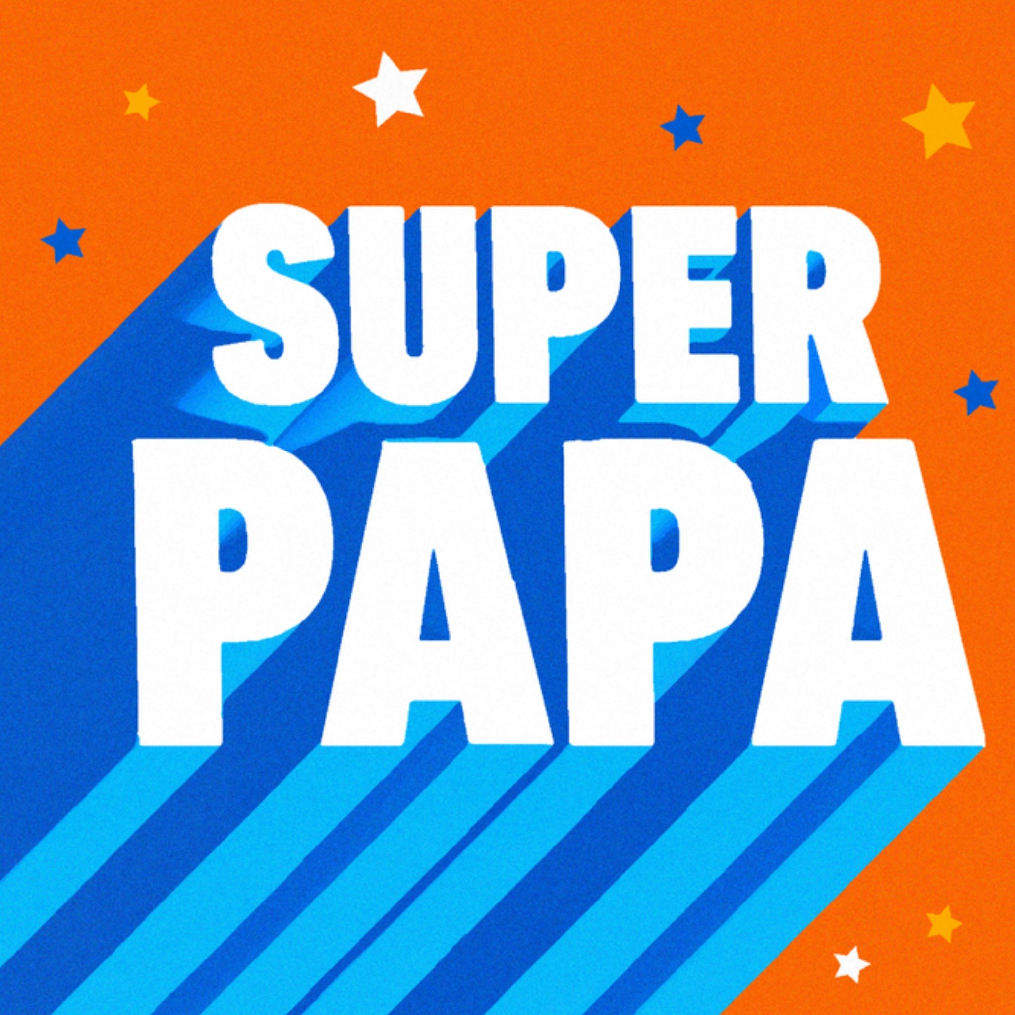 Greetz Vaderdagkaart super papa 3D Vierkant