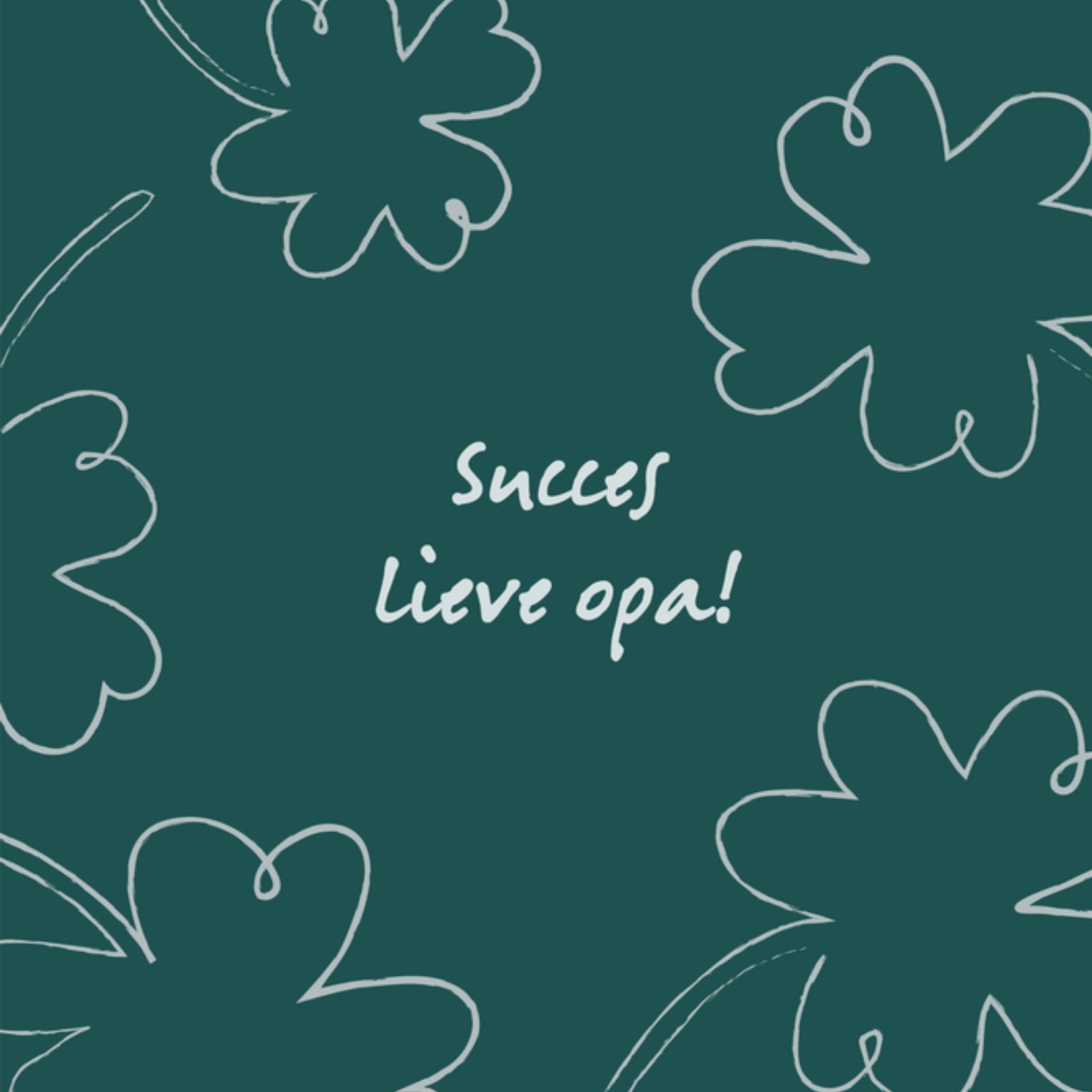 Greetz Succeskaart lieve opa klavertje vier Vierkant