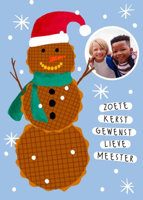 Greetz | Kerstkaart | Stroopwafels | Meester 