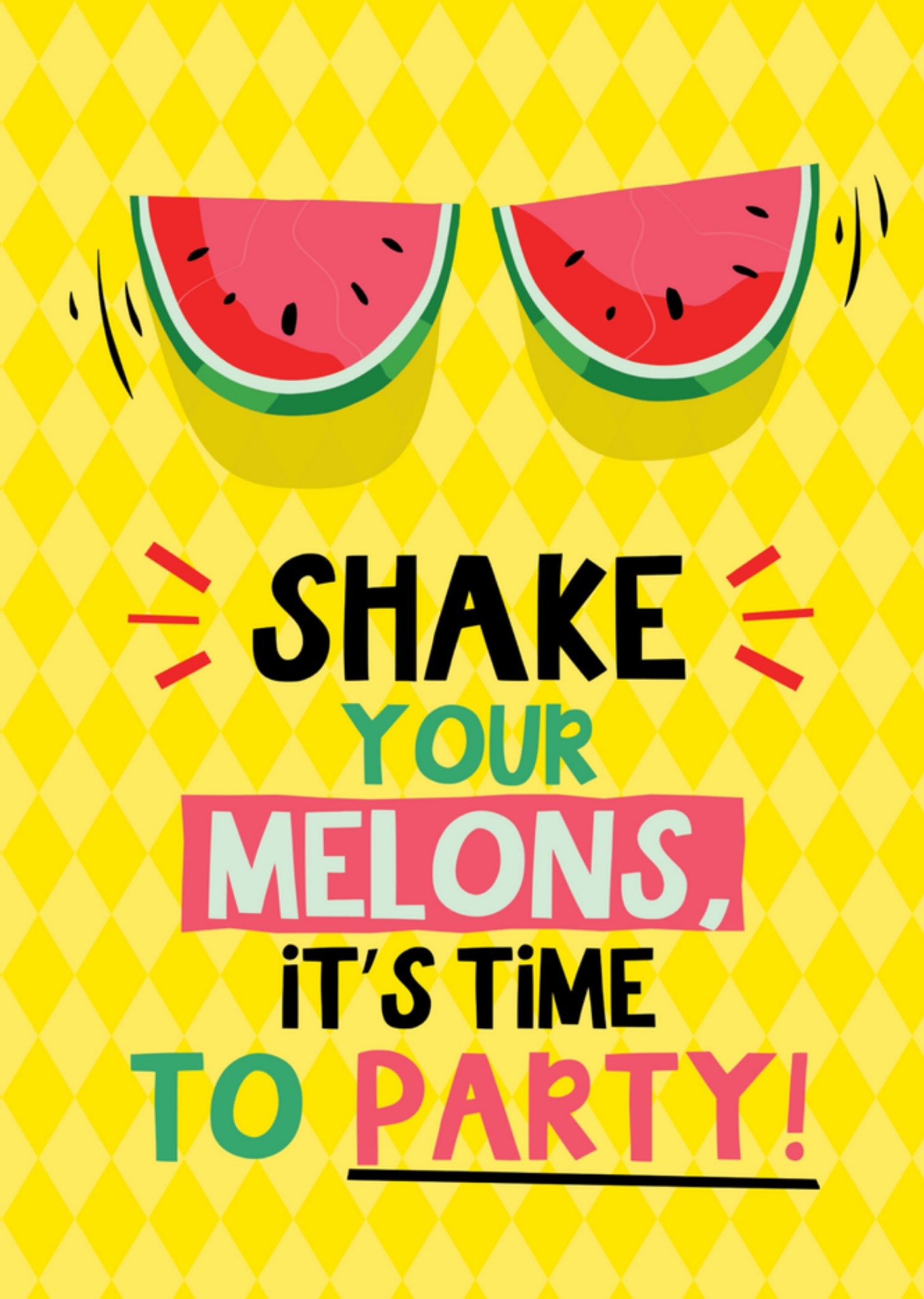 Verjaardagskaart melons Kaart The London Studio