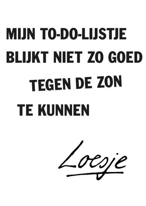 Loesje | Vakantiekaart | grappig