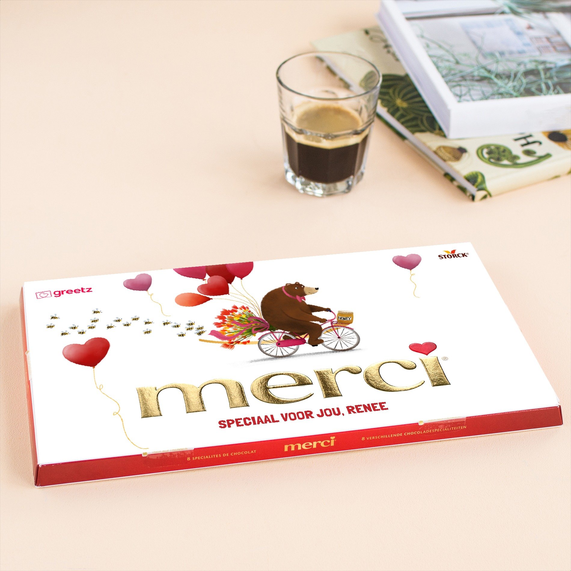 Merci | Speciaal voor jou met eigen tekst | 400g | Personalised Chocolate