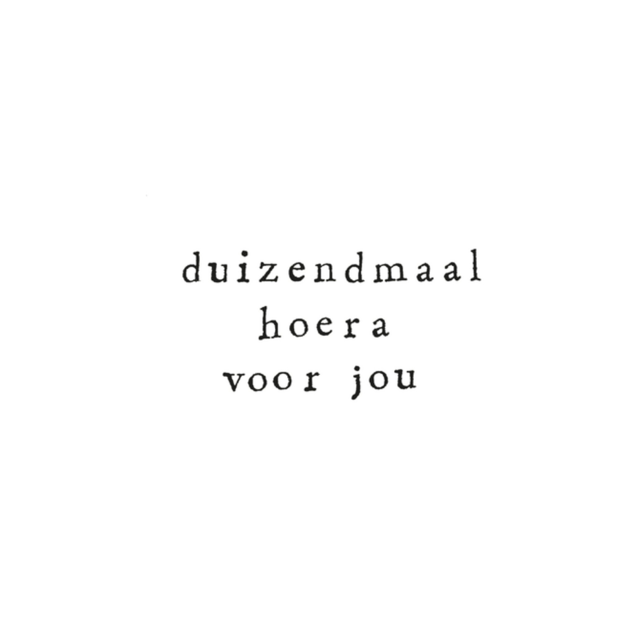 Duizendmaal hoera voor jou Vierkante Kaart IKPAKJEIN