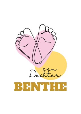 Paperclip | Geboortekaart | dochter | met naam
