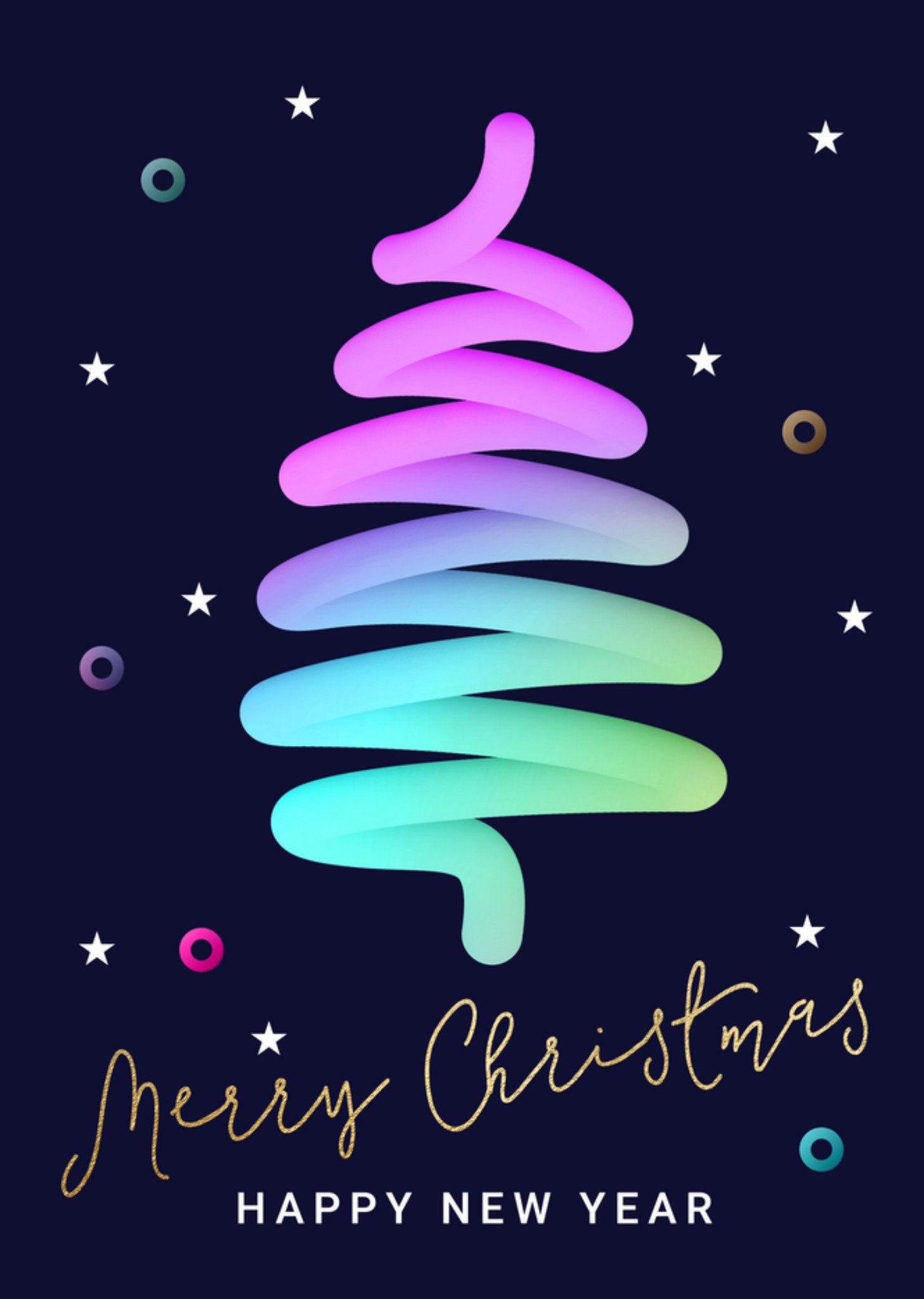 Kerstkaart Neon Luckz