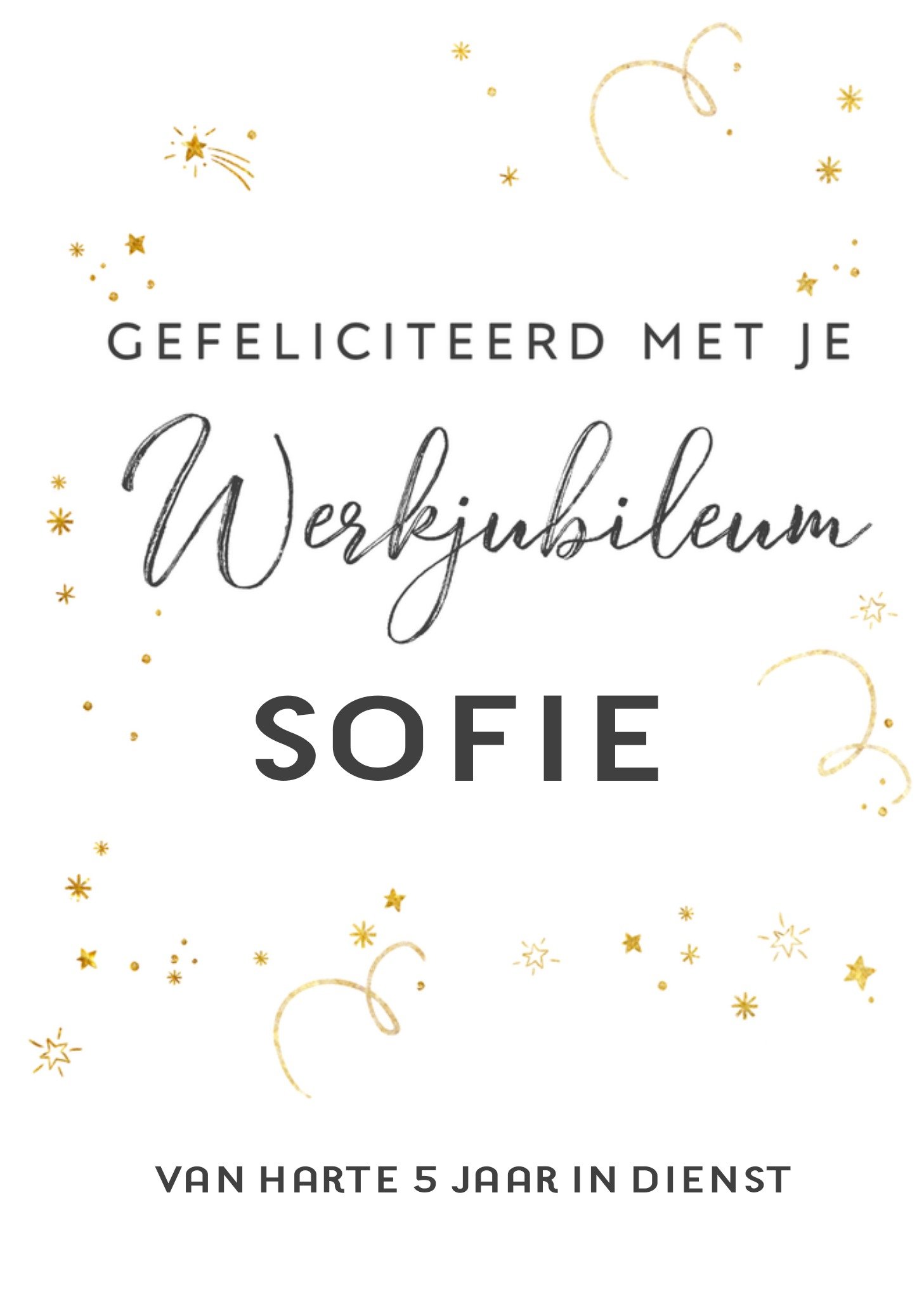 Werkjubileum kaart Gefeliciteerd met je werkjubileum Greetz