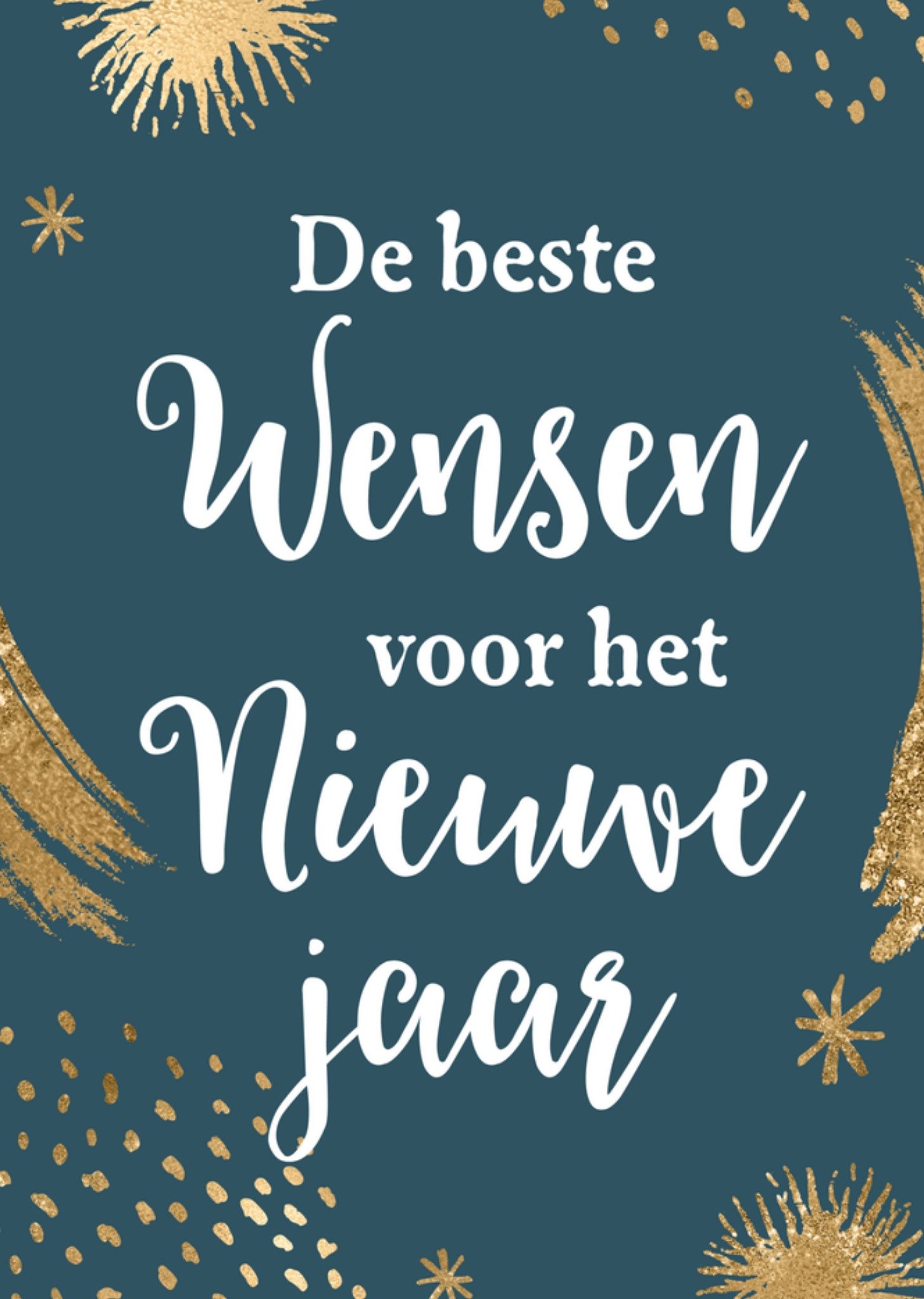 Nieuwjaarskaart beste wensen Kaart Greetz