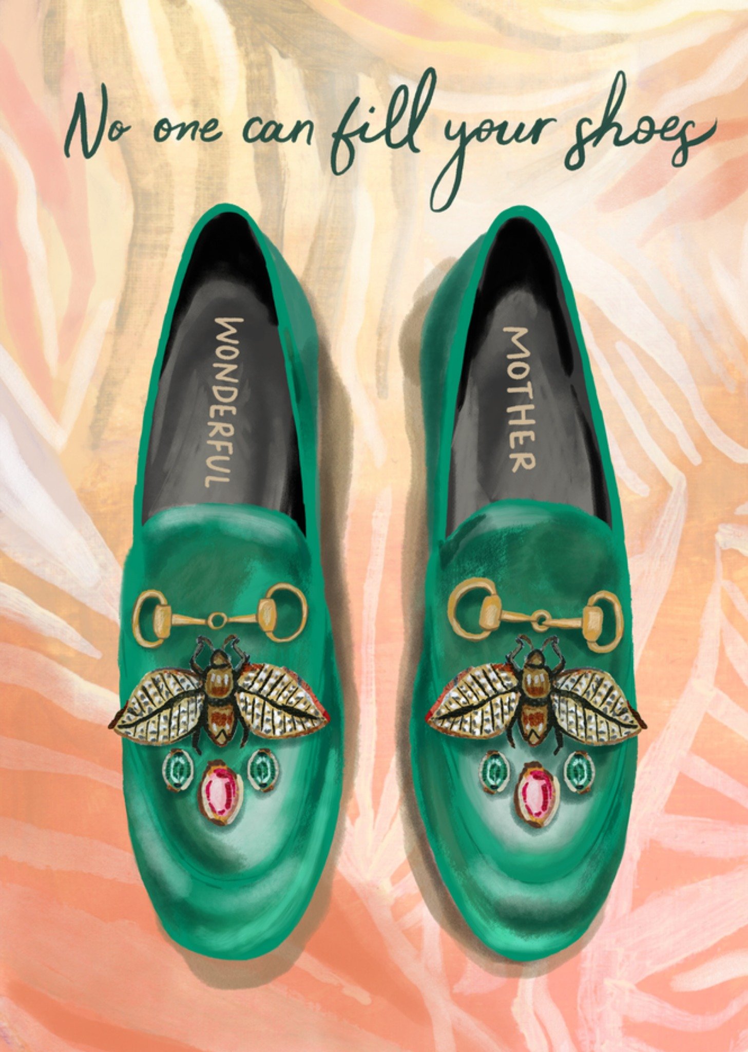 Moederdagkaart Schoenen Kaart Drunk Girl Designs