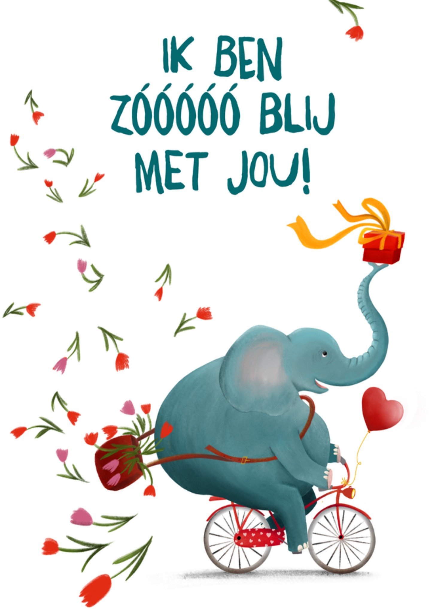 Greetz Valentijnskaart Olifant Standard Card