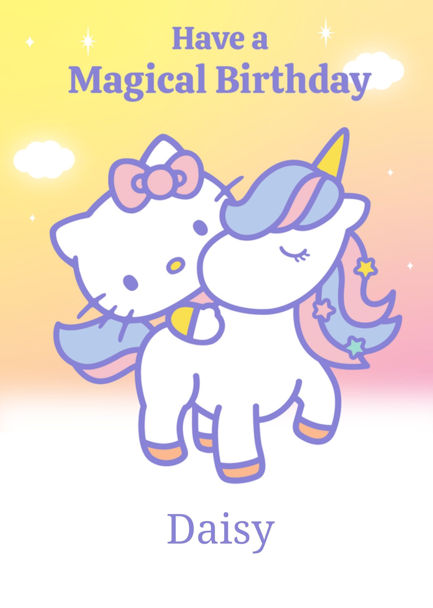 Hello Kitty Verjaardagskaart Magical birthday Kaart Greetz