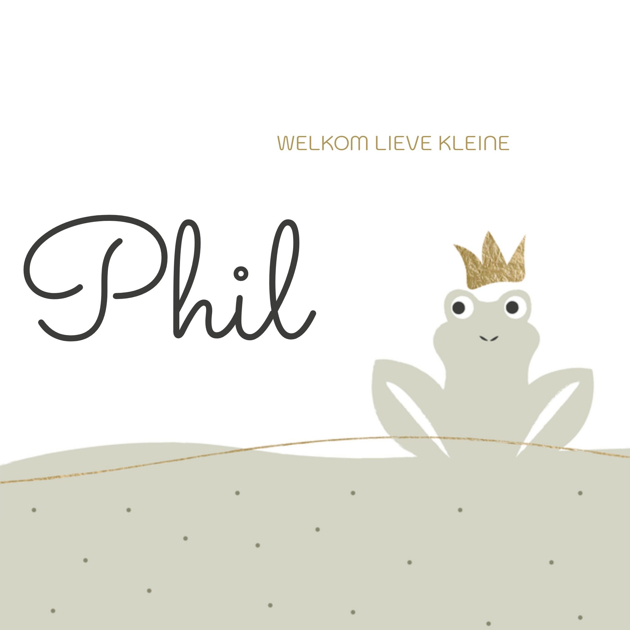 Greetz Geboortekaart kikker Vierkant