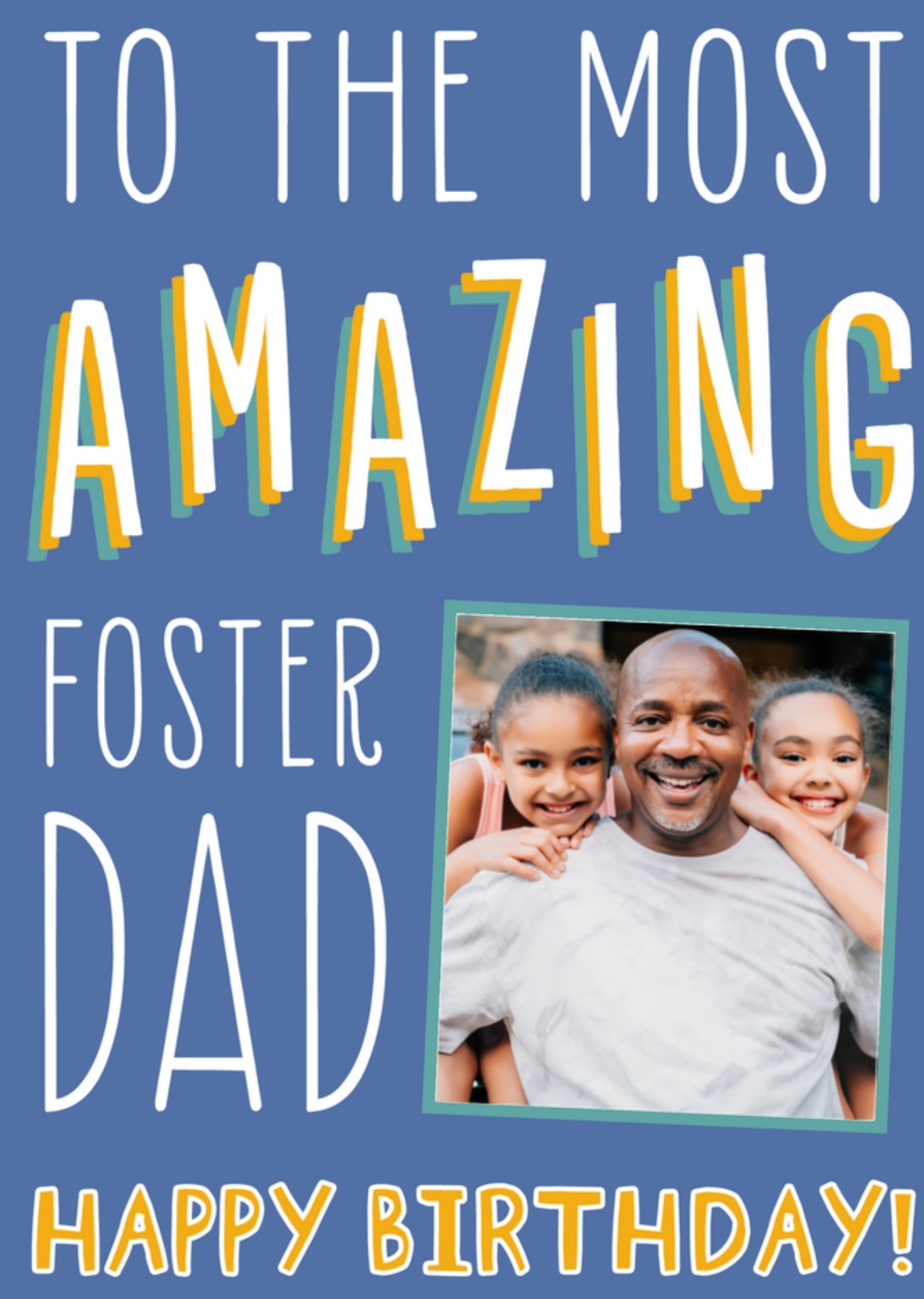 Verjaardagskaart fotokaart pleegvader Greetz