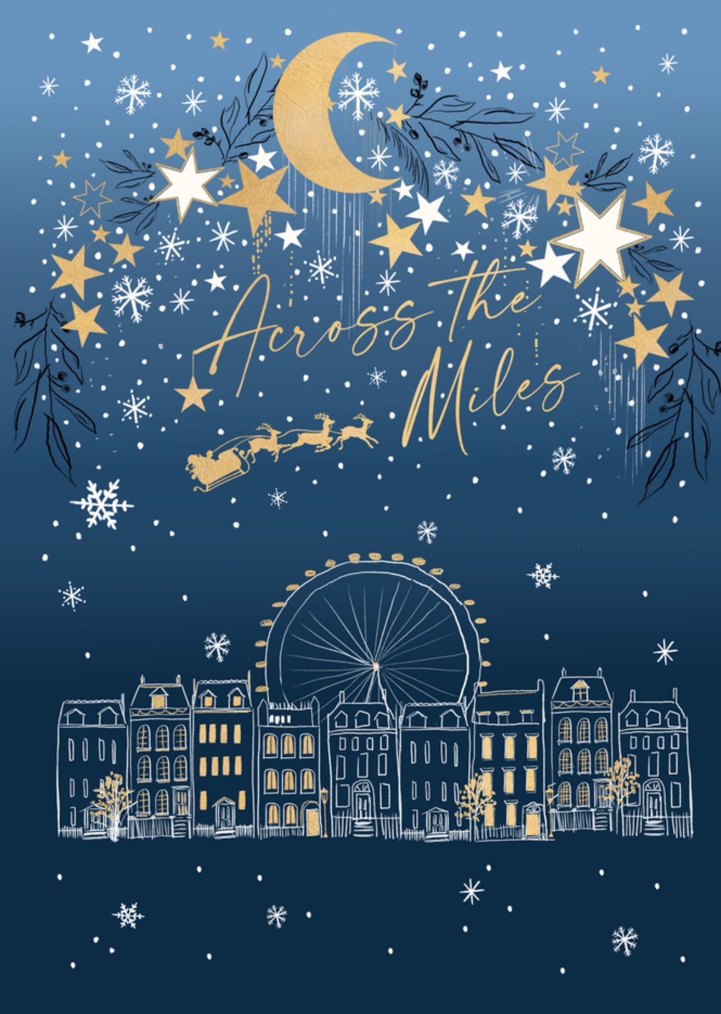 Kerstkaart Across the miles UK Greetings
