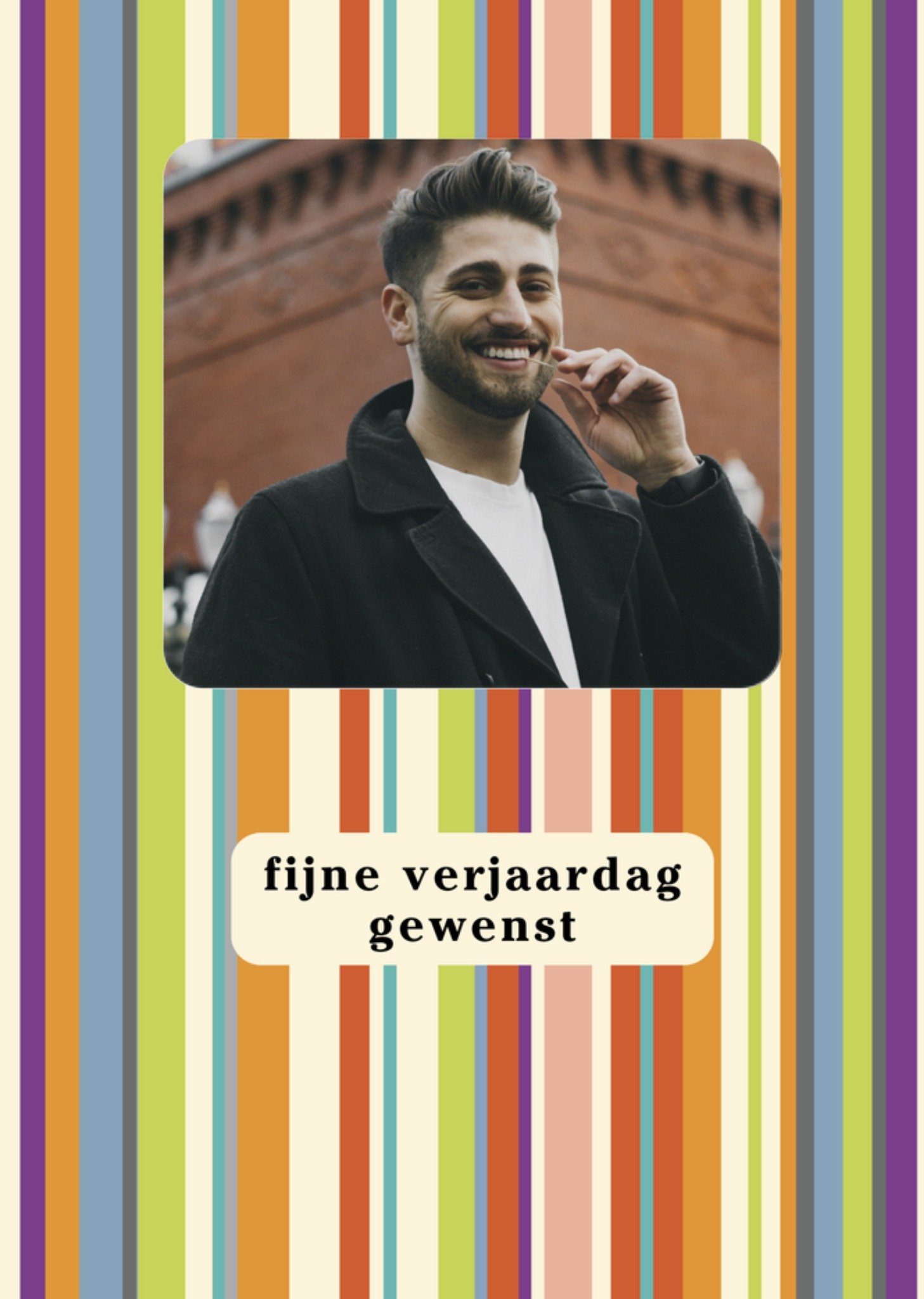 Verjaardag Man Strepen Kaart UK Greetings