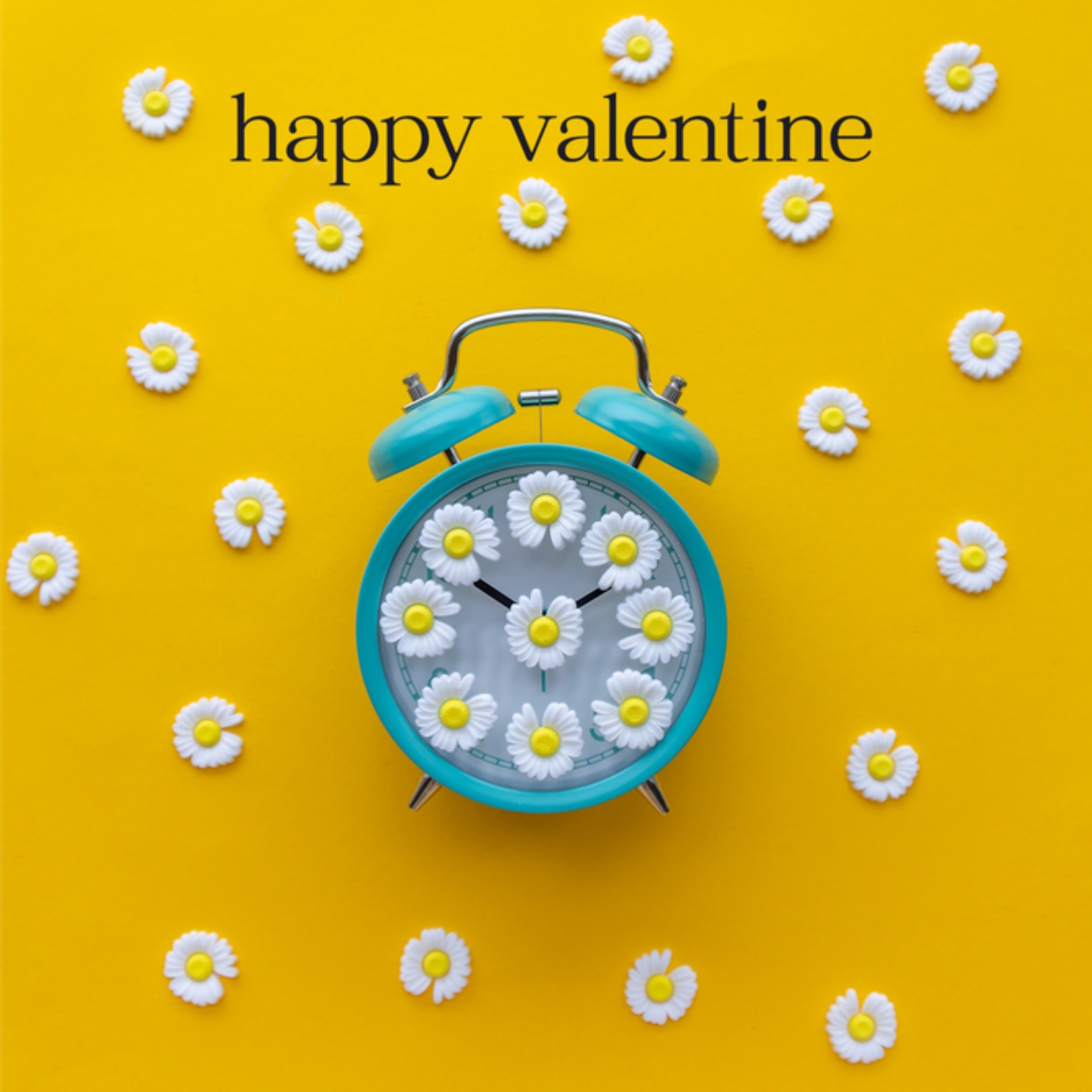 Valentijnskaart Madeliefjes Vierkante Kaart Photoflash