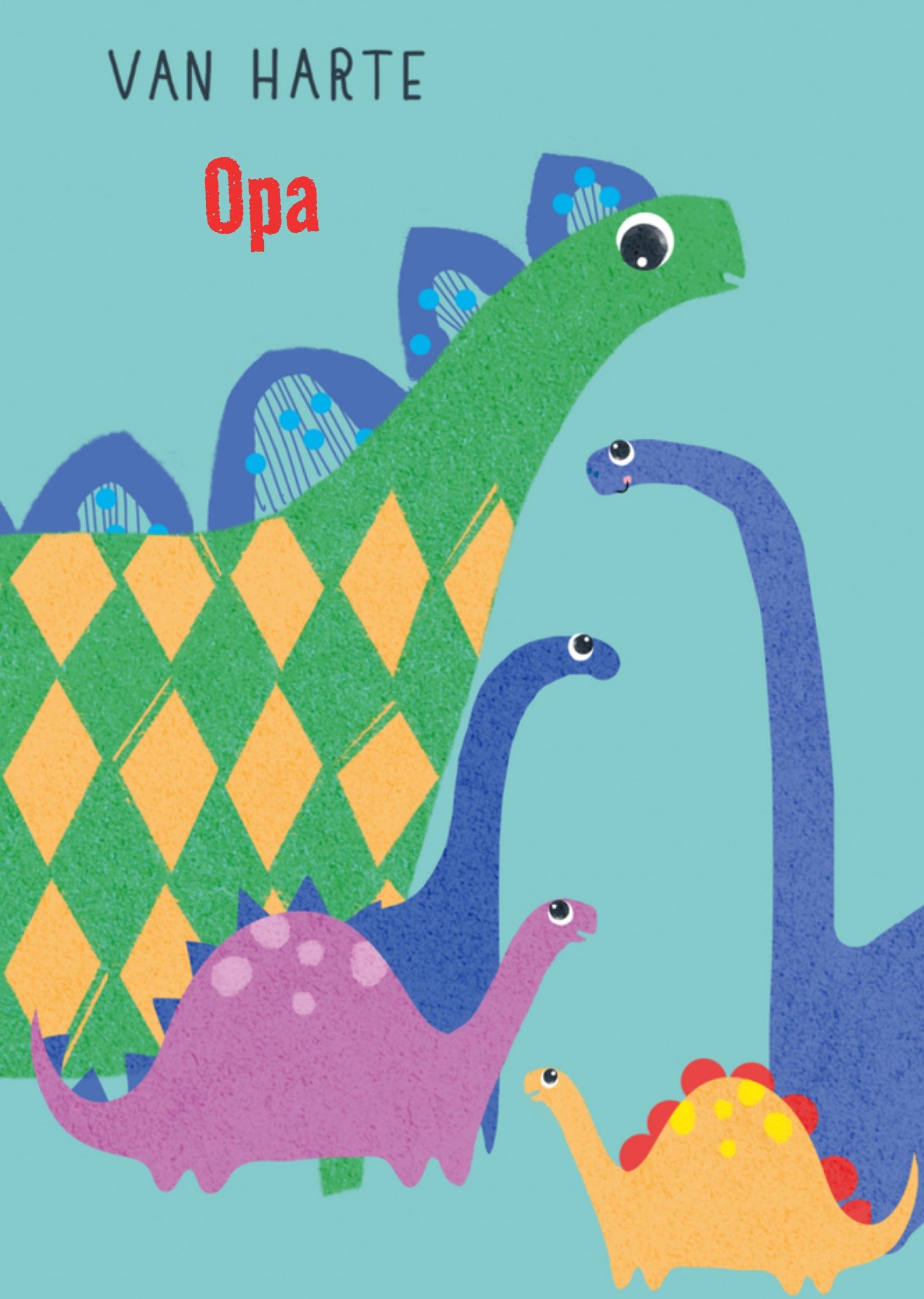 Verjaardagskaart dino opa Kaart Pigment