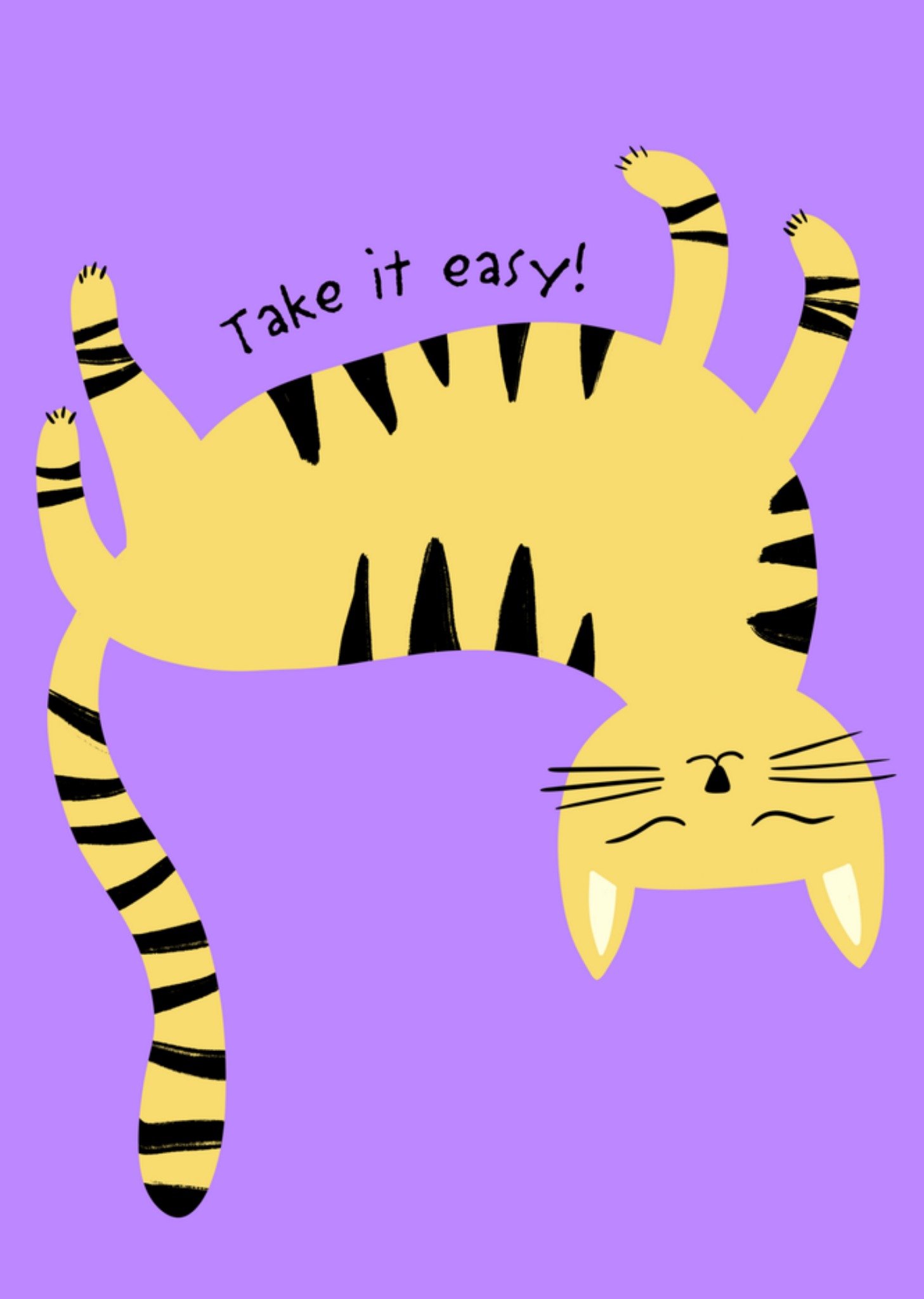 Zomaarkaart kat illustratie Kaart Greetz