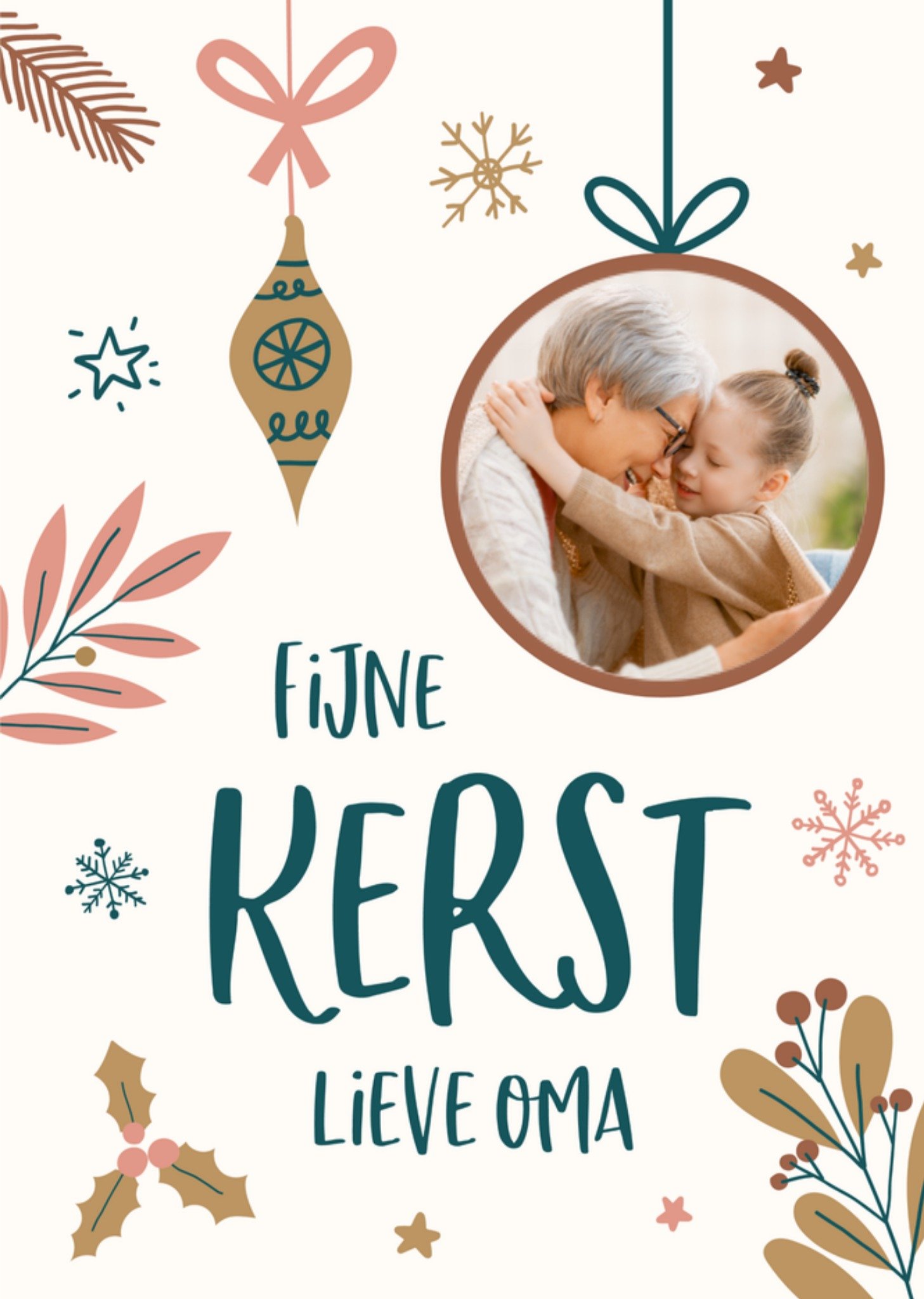 Papercute Kerstkaart Lieve Oma Met foto Standard Card