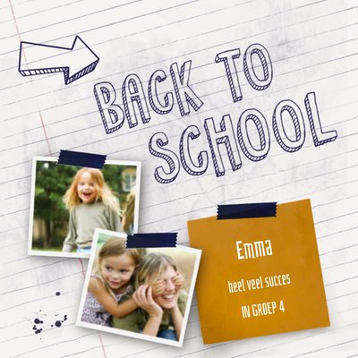 Heel Veel Succes In Groep 4 Schoolpapier Foto Upload Kaart