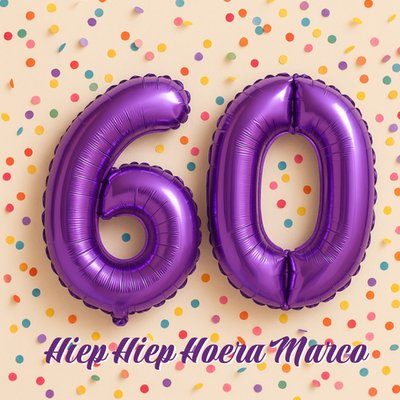 Greetz | Verjaardagskaart | 60 hiep hiep hoera