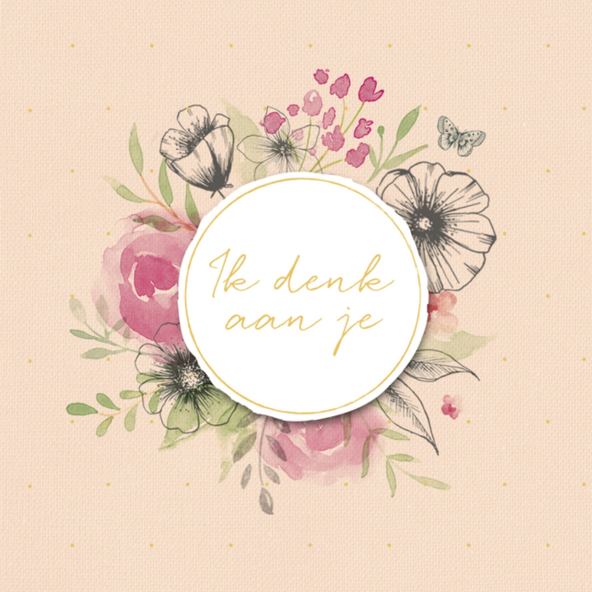 Sterkte kaart Bloemen Vierkante Kaart UK Greetings