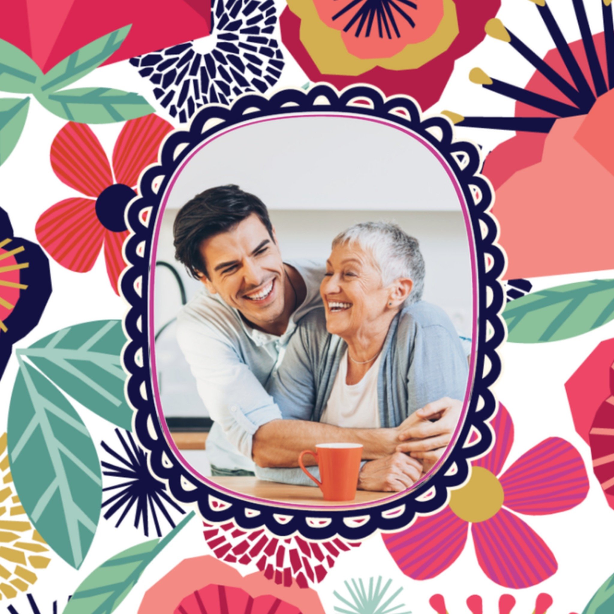 Succeskaart fotokaart bloemen Vierkante Kaart TMS