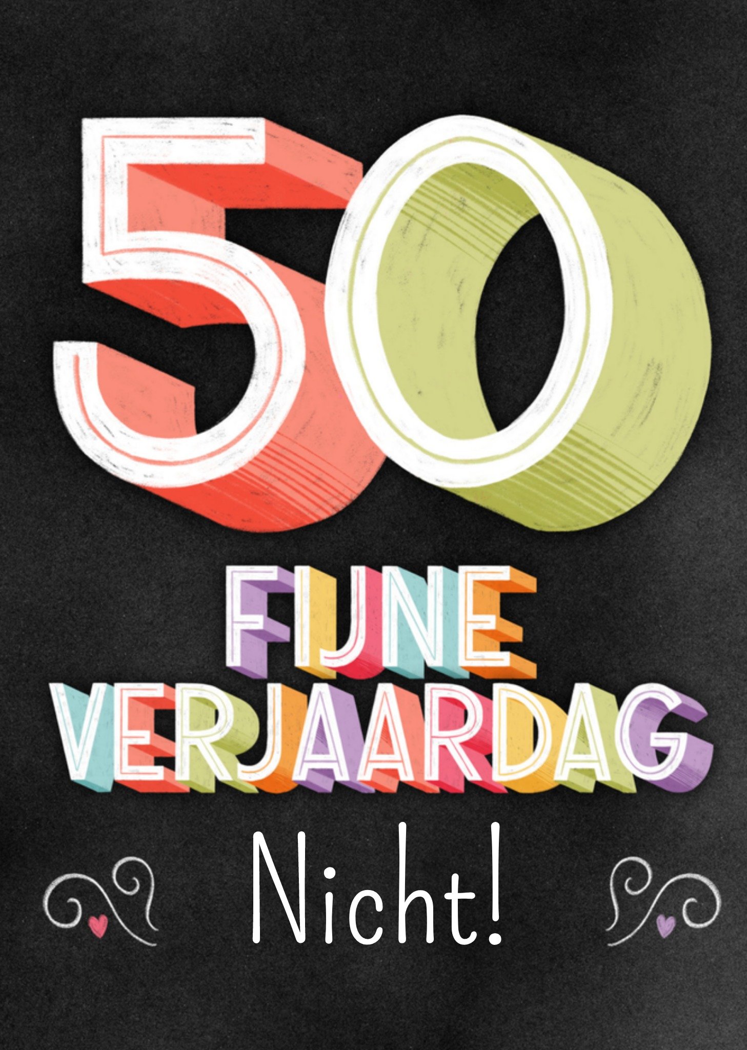 Letters by Julia - Verjaardagskaart - 50 jaar