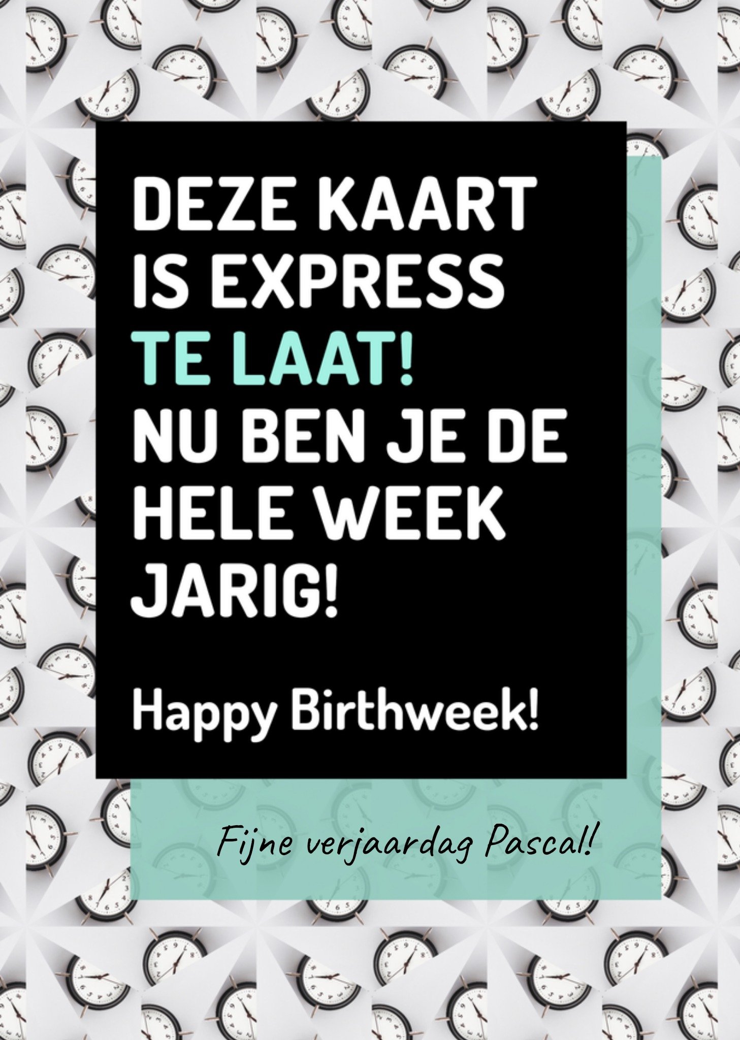 Verjaardagskaart Te laat! Kaart Love Repeat