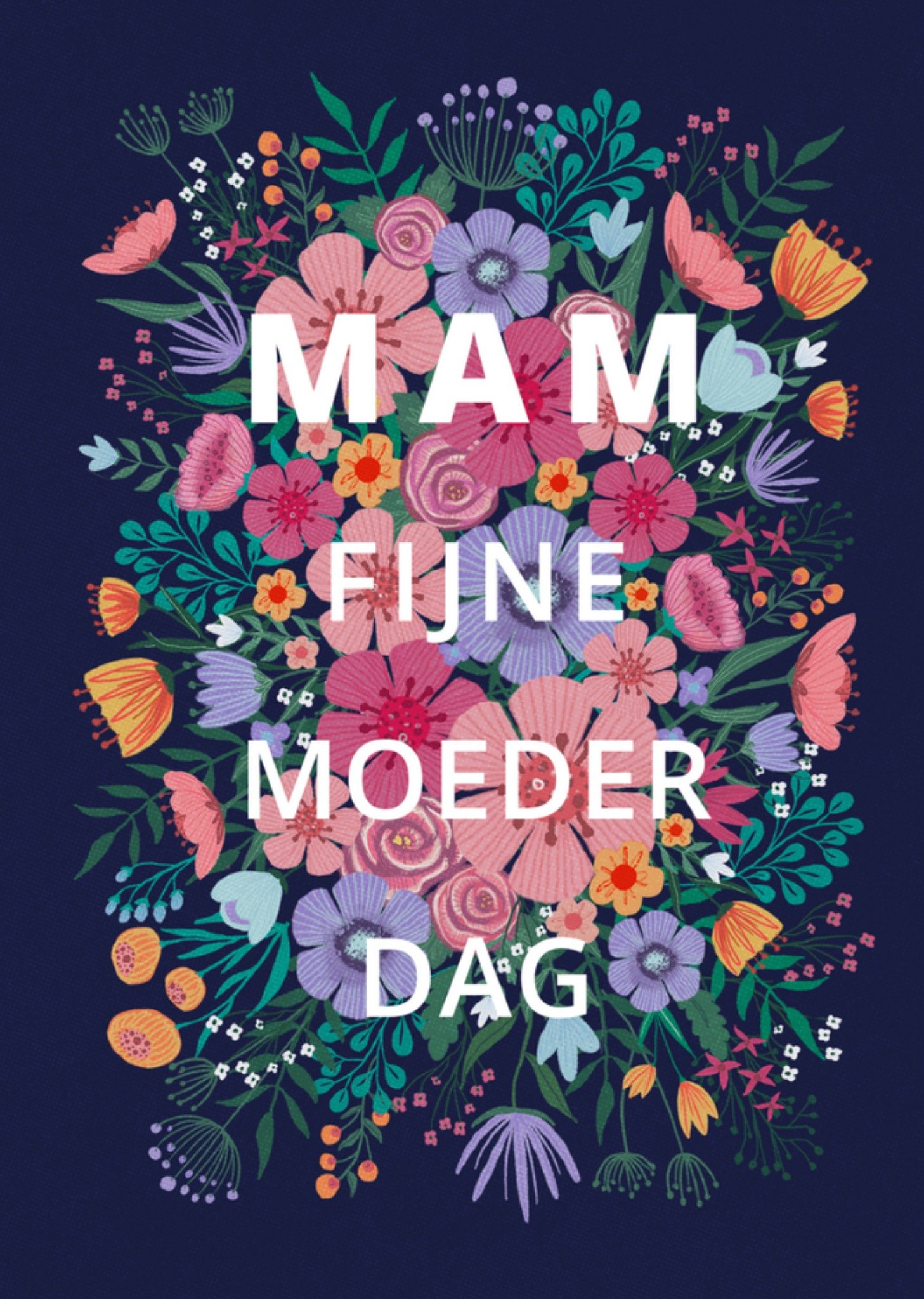 Moederdagkaart fleurig Kaart Dalia Clark Design