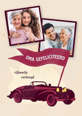 Greetz | Geslaagd kaart | oma | auto | foto