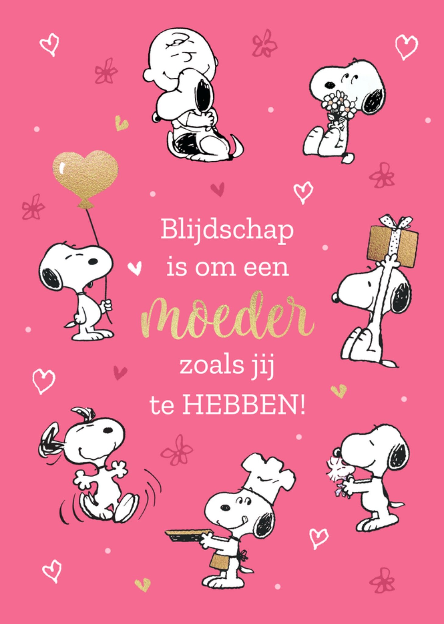 Peanuts snoopy Verjaardagskaart Blijdschap is om een moeder zoals jij te hebben Kaart Peanuts Snoopy