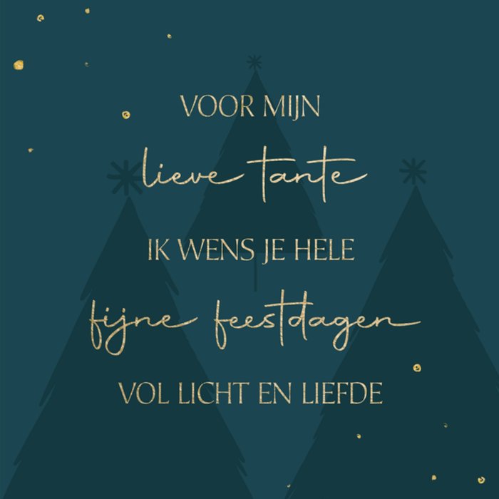 Greetz | Kerstkaart | Lieve Tante