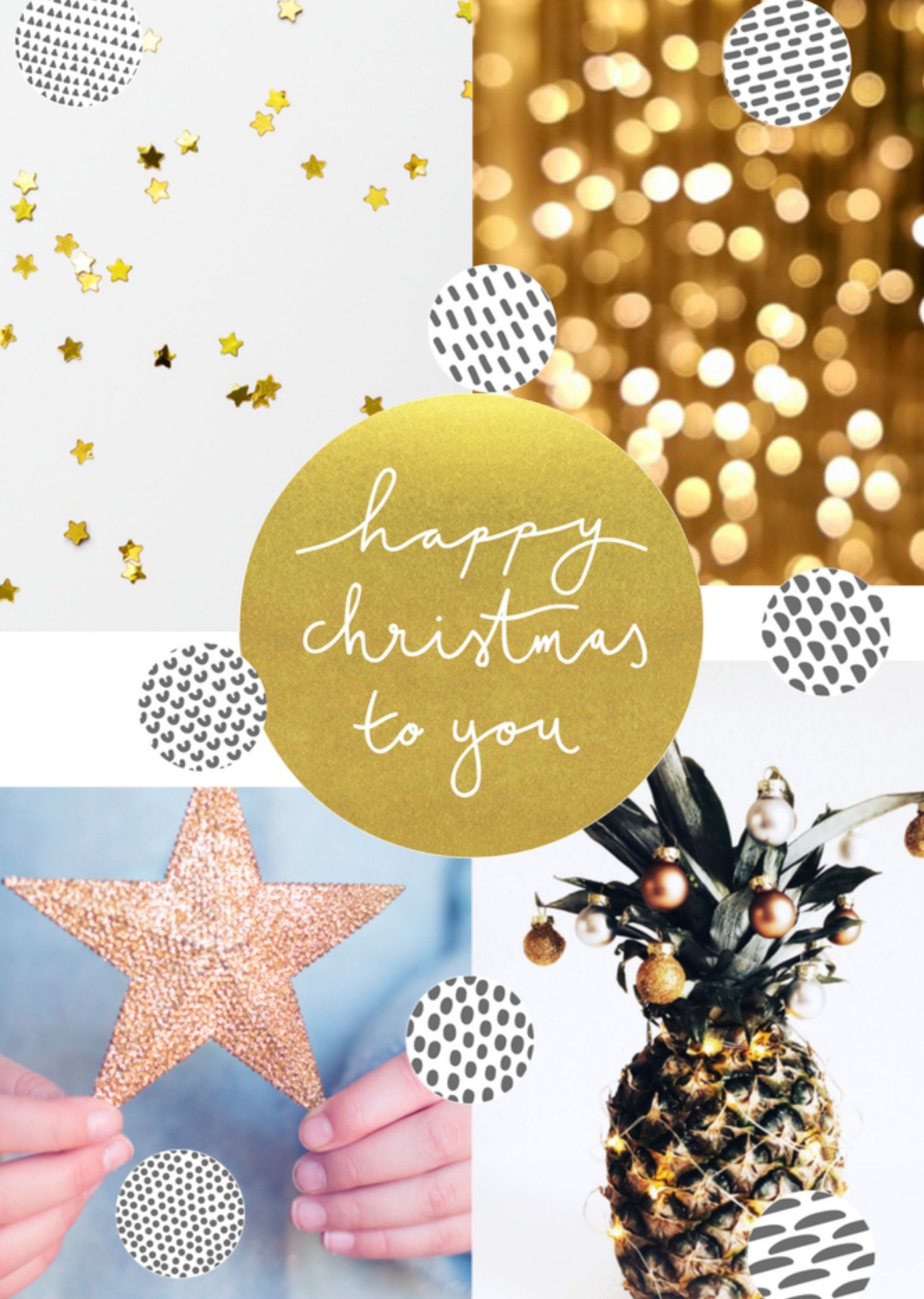 Kerstkaart happy Christmas to you Greetz