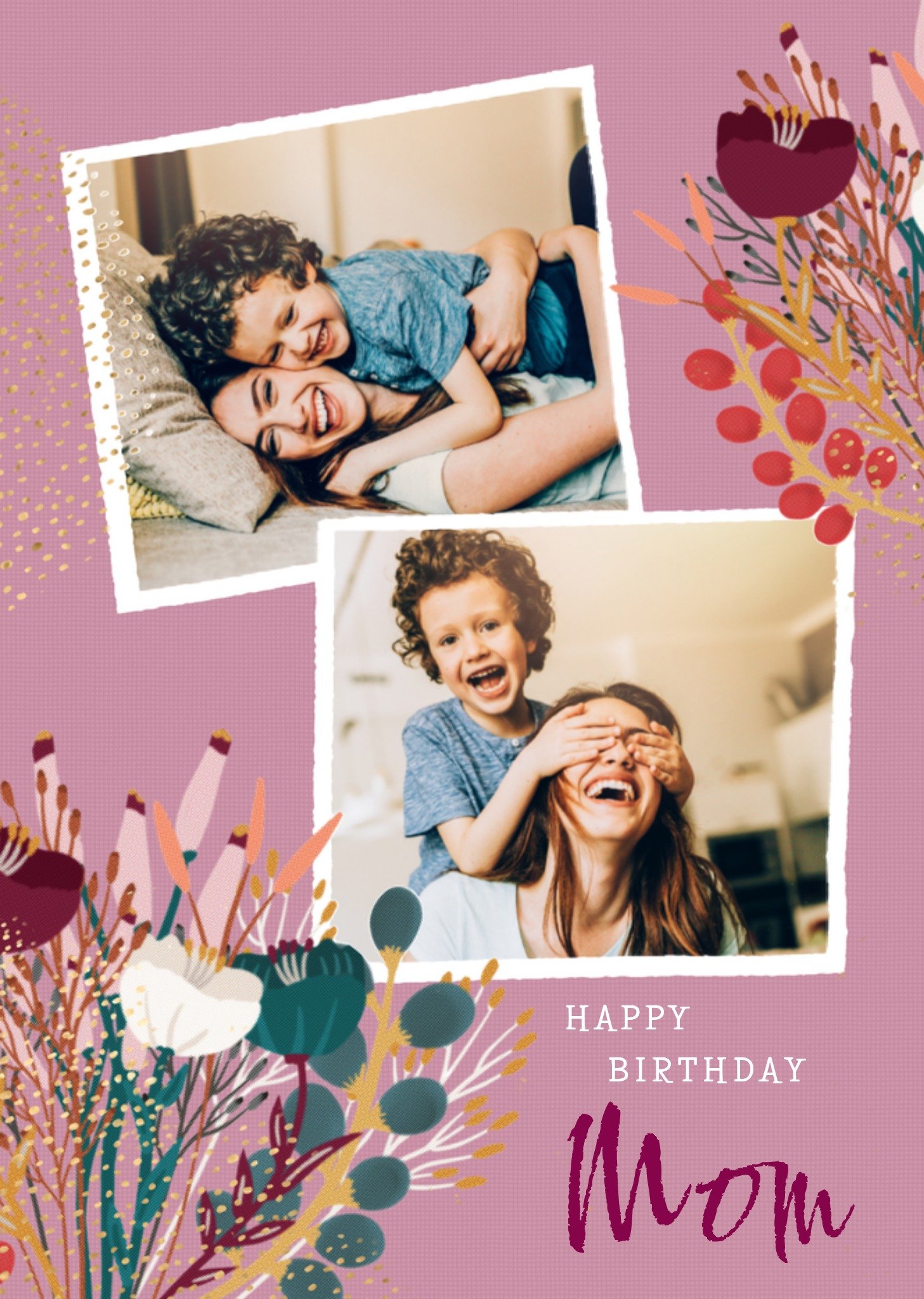 Greetz Verjaardagskaart Bloemen Mama Foto Standard Card