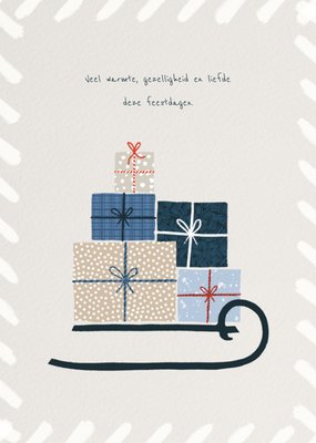 Greetz | Kerstkaart | slee | aanpasbare tekst